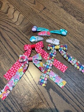 Lot of squishmallow hair bow and hair clips
